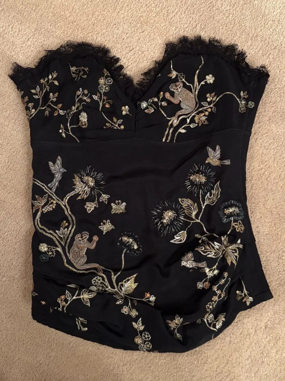 Agent Provocateur Soirée Embroidered Silk Corset - RARE